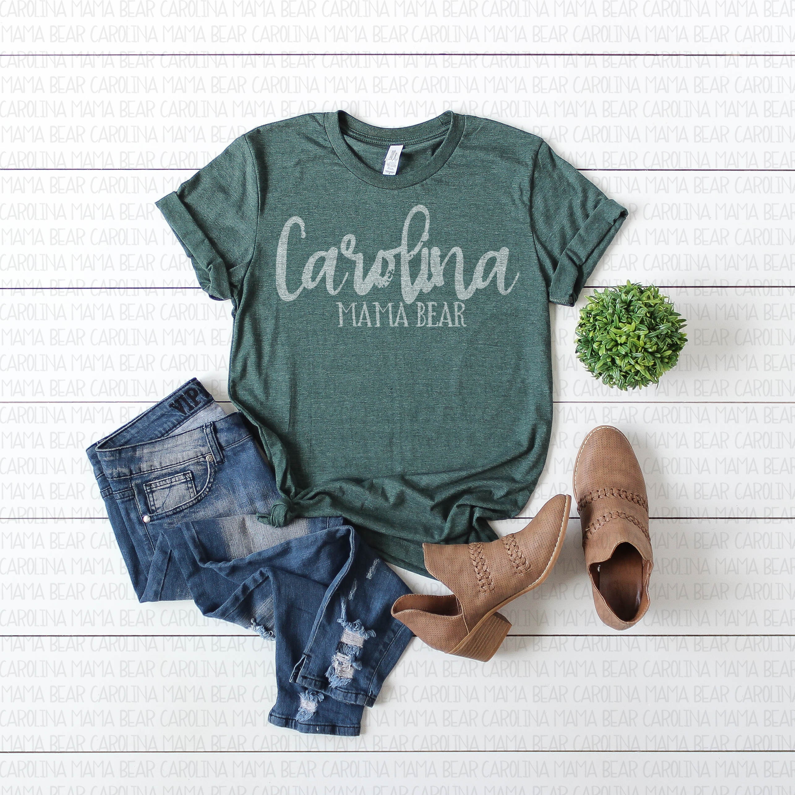 Download Bella Canvas 3001 Forest Heather Unisex T Shirt Mockup Etsy