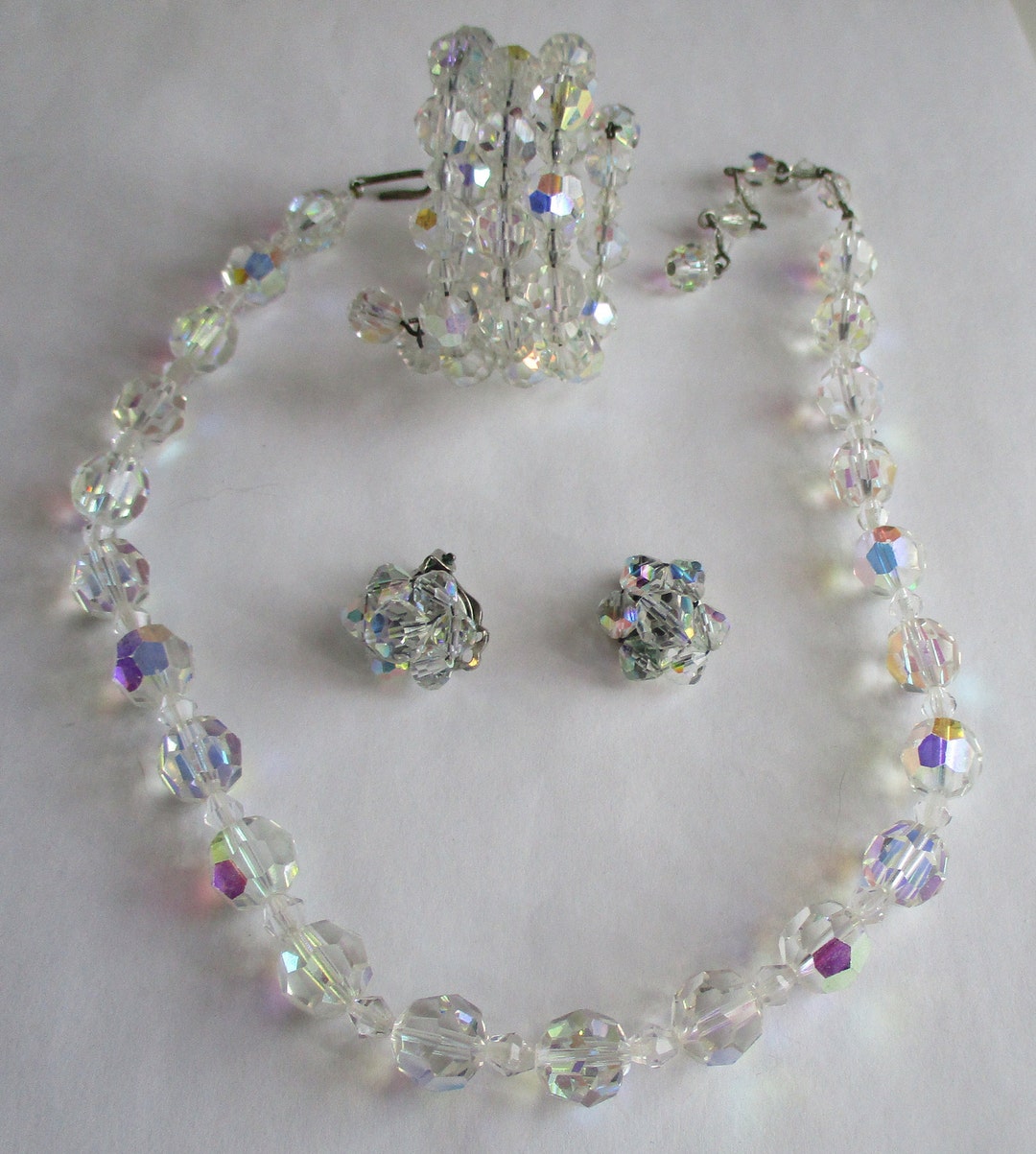 Sparkling Crystals: Swarovski AB 3 Piece Set AB Necklace, Bracelet ...