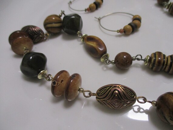 Caramel fudge swirl: 2 piece vintage jewelry set.… - image 9