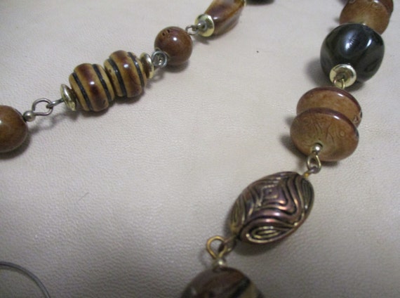 Caramel fudge swirl: 2 piece vintage jewelry set.… - image 4