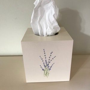 Lavender design Square Tissue Box Cover