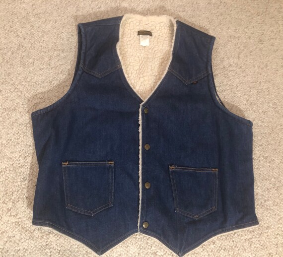 Vintage 80s Key Denim Vest - image 2