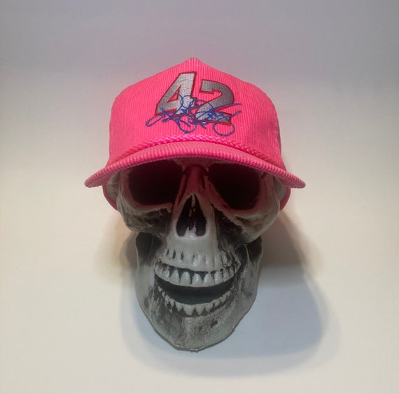 Vintage Pink Corduroy Kyle Petty Hat - image 2