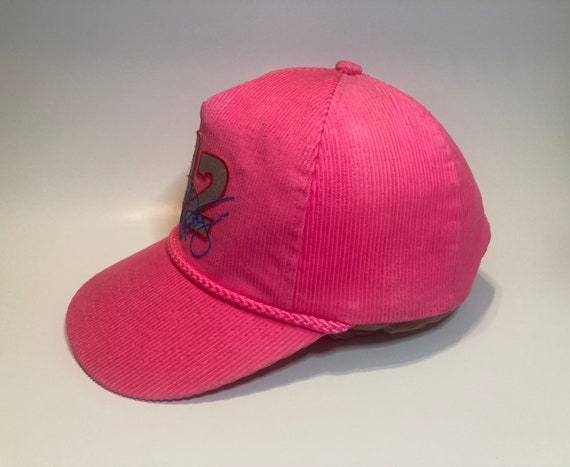 Vintage Pink Corduroy Kyle Petty Hat - image 3