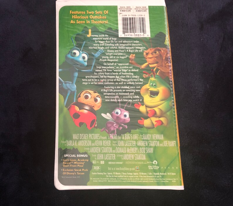 Disneys a Bugs Life VHS - Etsy
