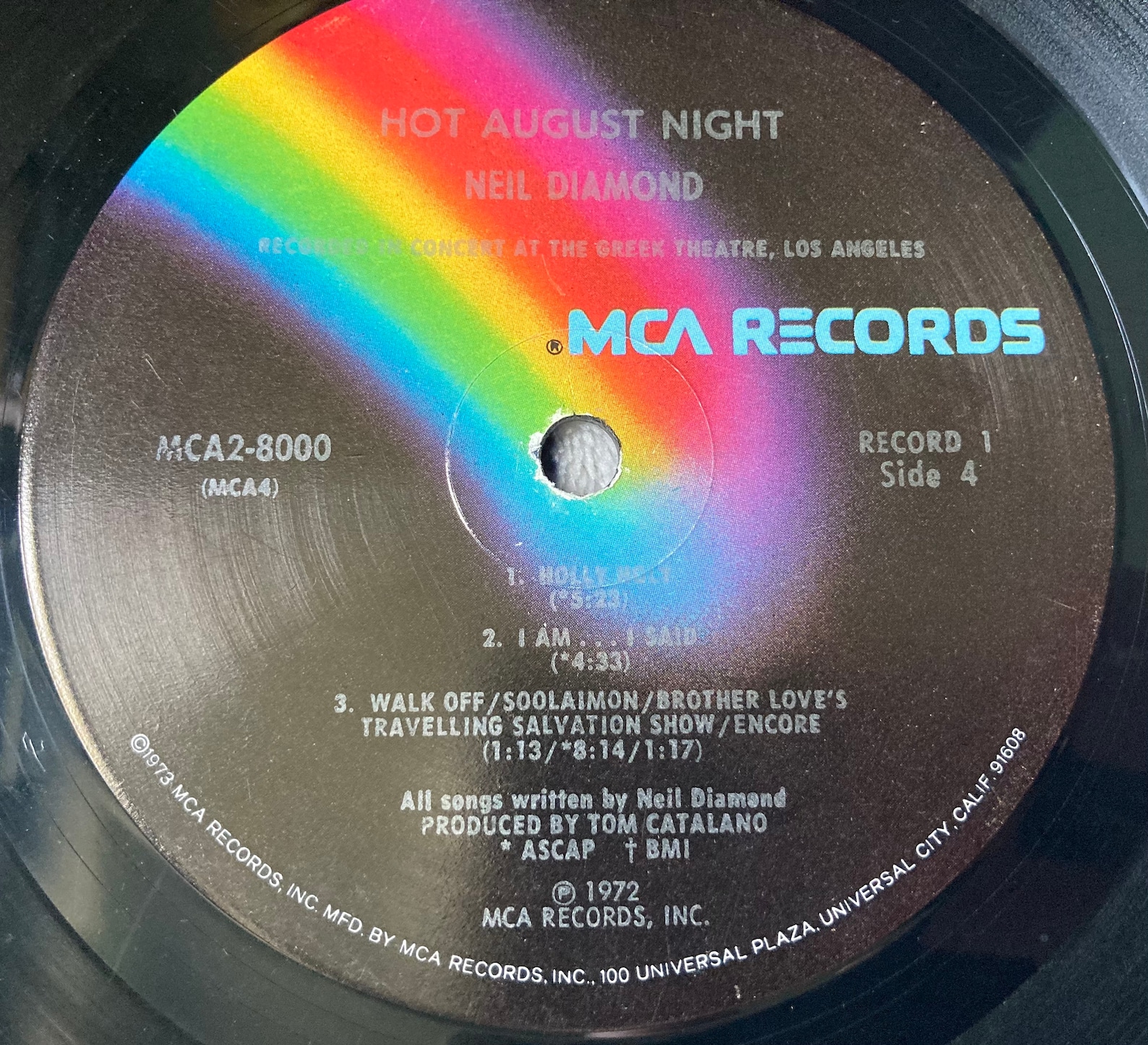 Neil Diamond hot August Night 1972 Vinyl Record Etsy
