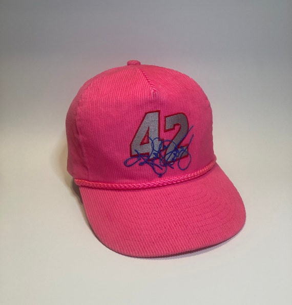 Vintage Pink Corduroy Kyle Petty Hat - image 1