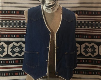 Vintage 80s Key Denim Vest