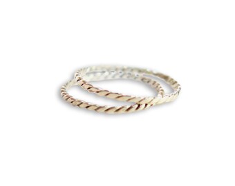 Braided Sterling Silver Stackable Ring