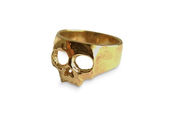 Handmade 10k Gold Skull Ring