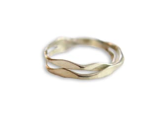 Sterling Silver Hammered Stackable Ring