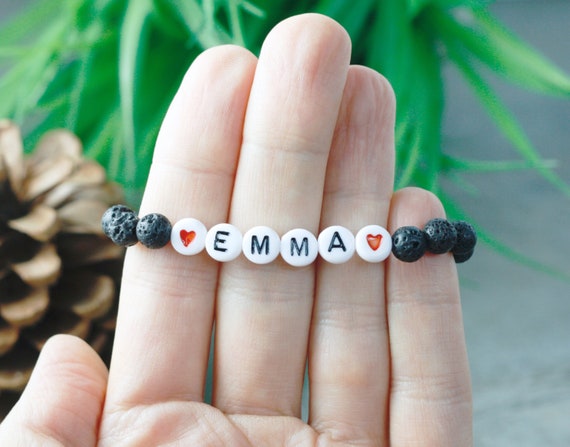 Essential Oil Bracelet for Kids Personalized Lava Bead Bracelet