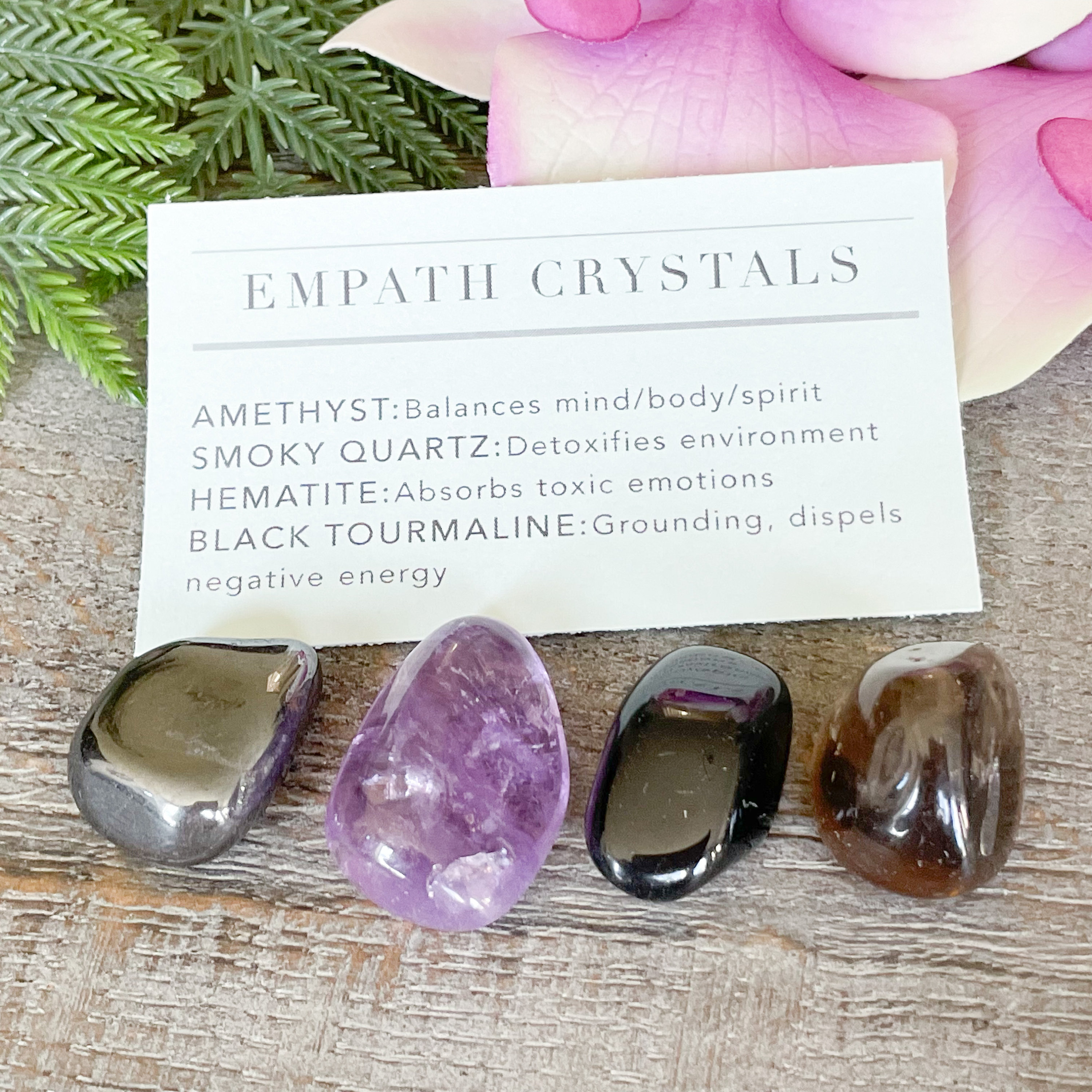 Empath Protection Crystal Set Healing Crystals to Ground and Etsy