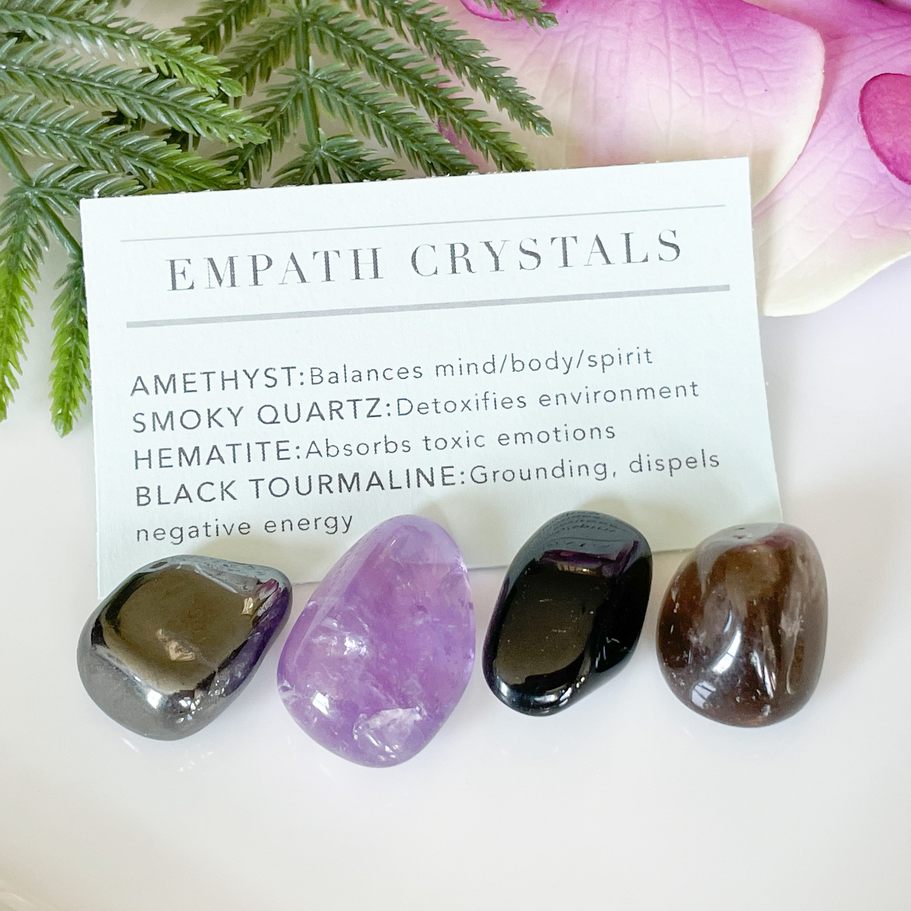 Empath Protection Crystal Set Healing Crystals to Ground and Etsy