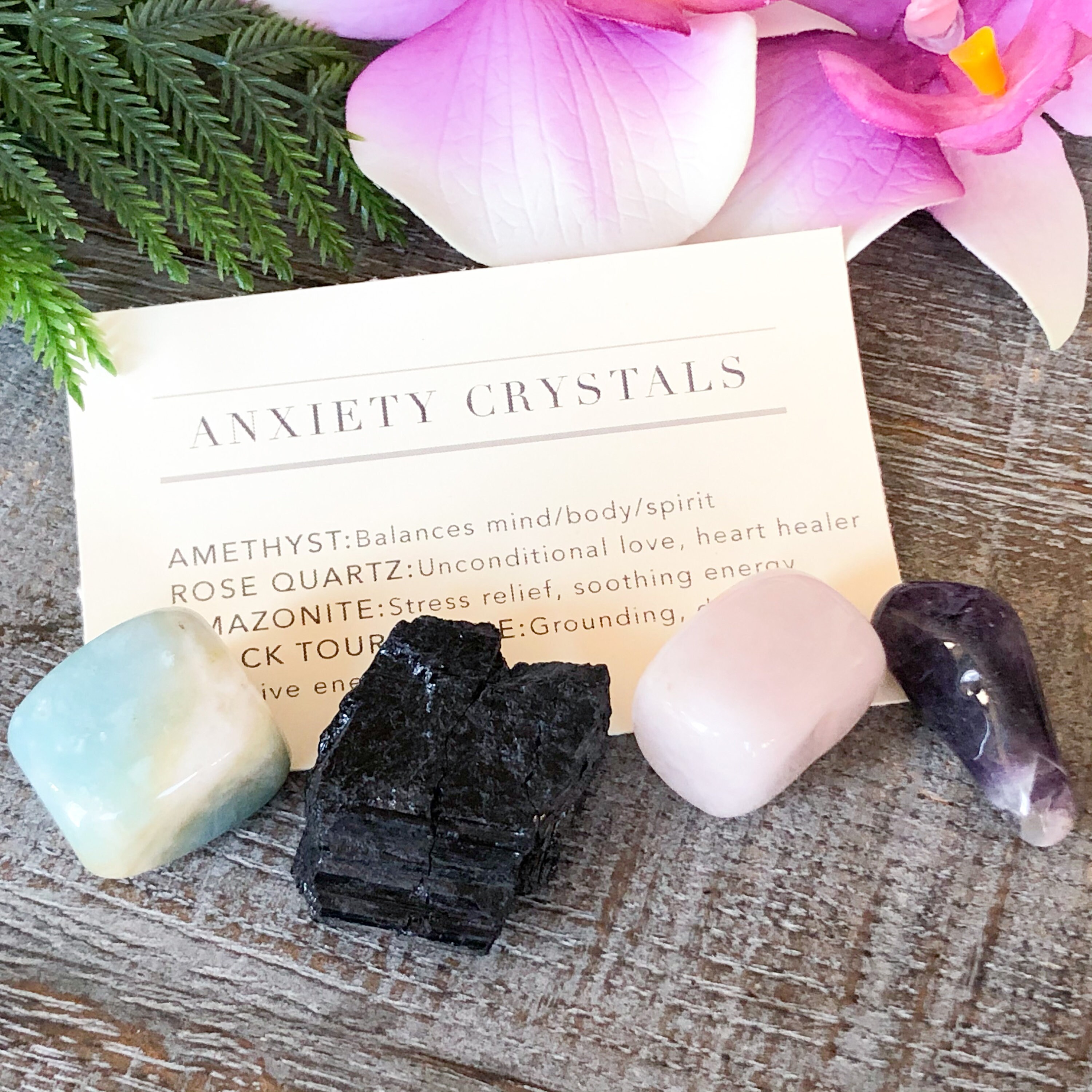 Anxiety Relief Crystal Set Healing Crystals to relieve Etsy