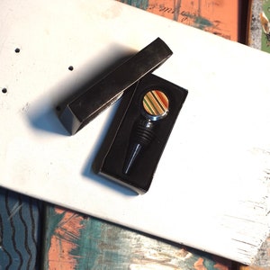 Recycled skateboard bottle stopper (various colour options)