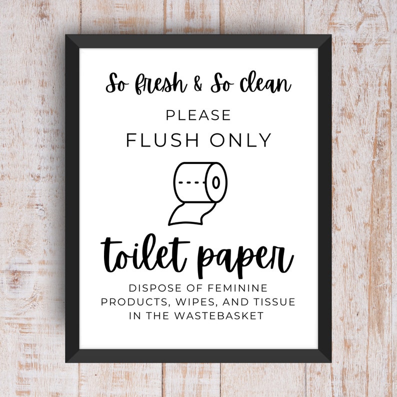 Airbnb Toilet Sign Bathroom Sign Editable Sign Airbnb Etsy