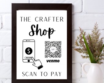 Escanear para pagar: código QR editable, Venmo, CashApp (descarga digital)