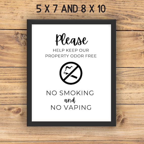Airbnb No Smoking Sign | Printable Sign | Editable Sign | Property  Management | Airbnb Printable | Airbnb Host Help