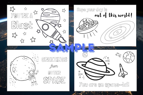 Printable Outer Space Planner Journal To Color