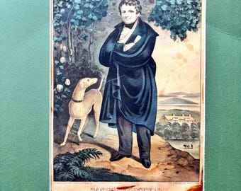 1847 Currier & Ives Daniel O’Connell Lithograph Print – Irish History Wall Art