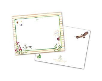 Tarjetas personalizadas, Amigos del Bosque - Juegos de papelería personalizables en acuarela, Ilustraciones de flores silvestres