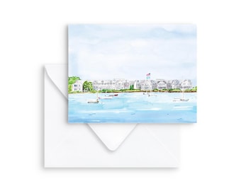 White Elephant Nantucket Notecards | blank notecards, watercolor artwork, hand painted greeting cards