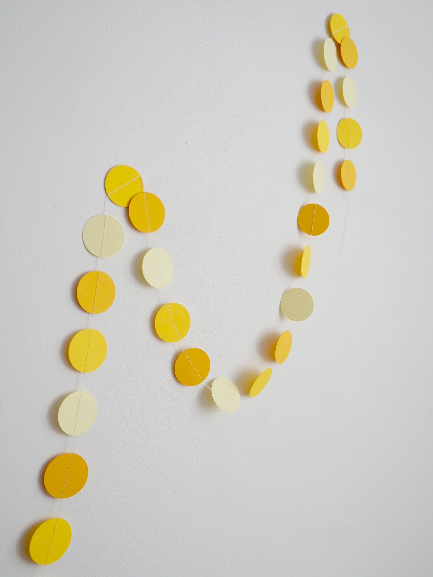 Paper Garland/ yellow garland / Wedding Birthday Bridal Etsy