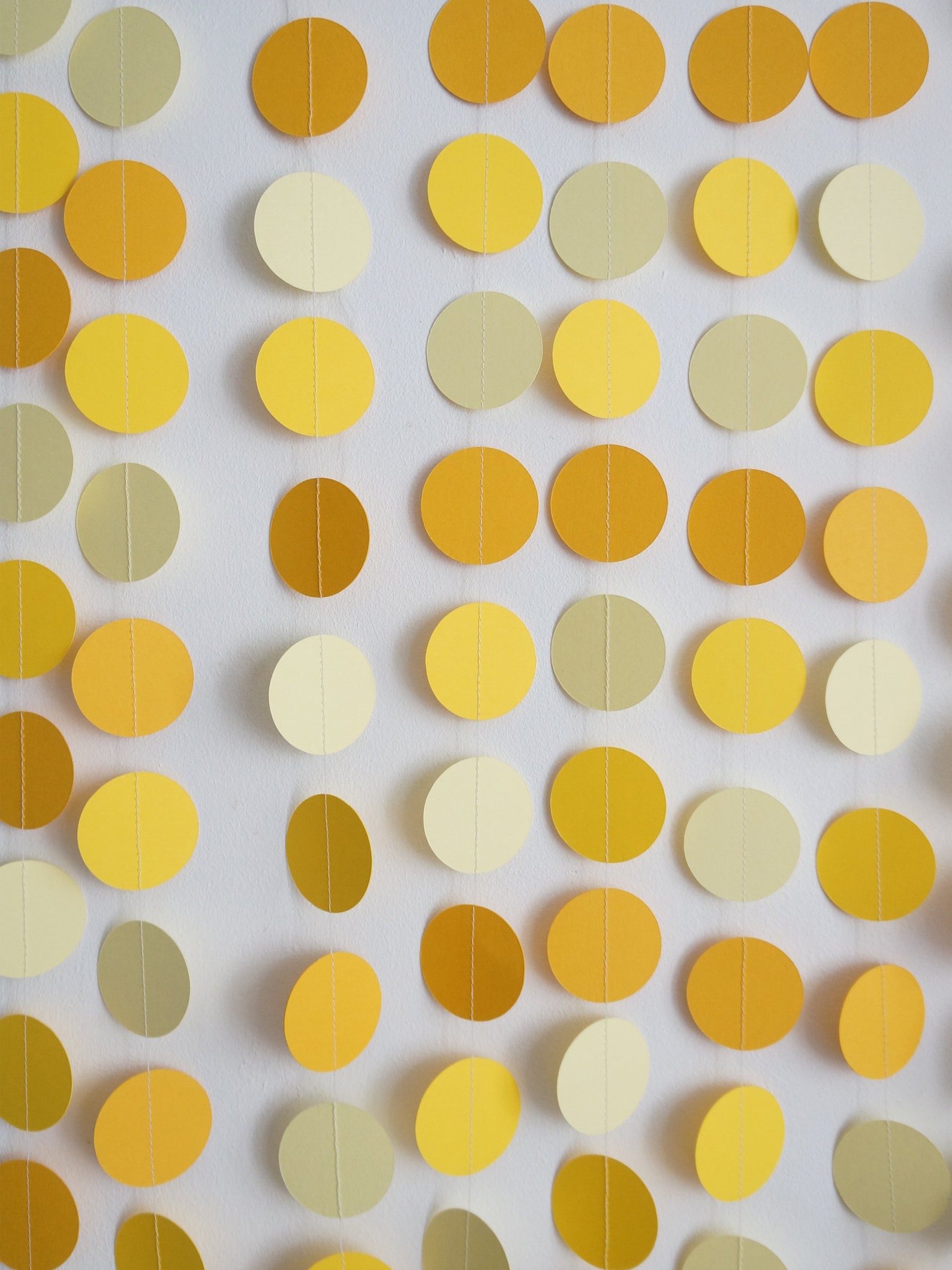 Paper Garland/ yellow garland / Wedding Birthday Bridal Etsy