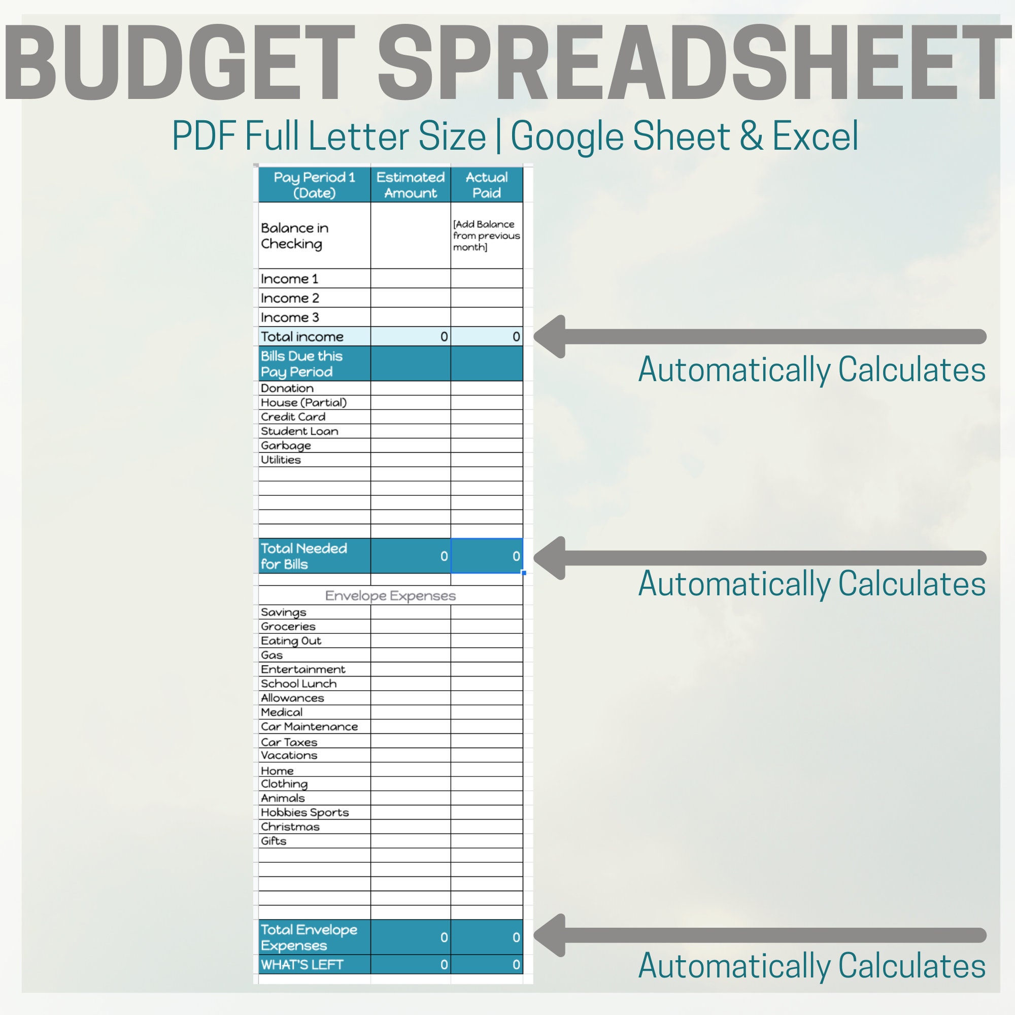 simple google sheets budget template simple google sheets budget template