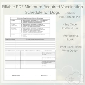 Carnet de vaccination obligatoire pour les chiens - PDF