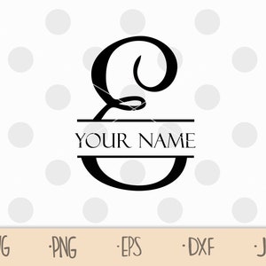 Split letter E svg - split monogram E svg - initial E svg - split initial svg - svg e - Commercial Use Cut Files - SVG Cricut Cut File SPM2