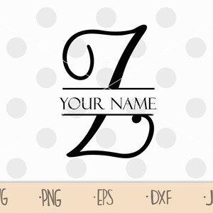 Split letter Z svg - split monogram Z svg - initial Z svg - split initial svg - svg z - Commercial Use Cut Files - SVG Cricut Cut File SPM2