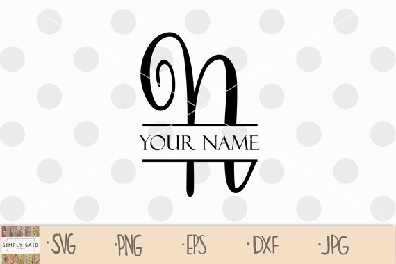 Download Split Letter N Svg Split Monogram N Svg Initial N Svg Etsy