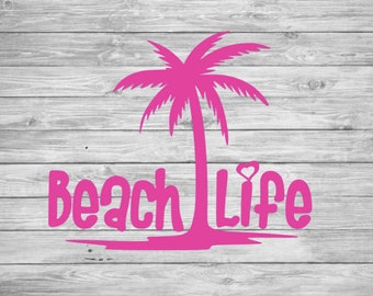 Beach Life Decal- Free Shipping