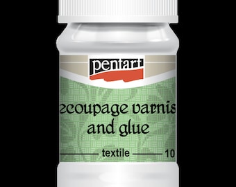 Pentart Decoupage Varnish & Glue for Textile 100ML  - mixed media, scrapbooking, art journals