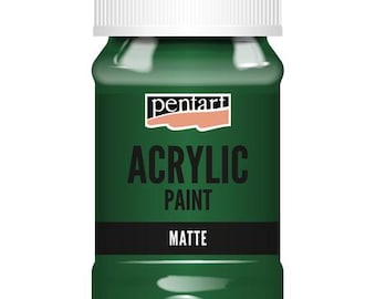 Green | Pentart Acrylic Paint Matte | 100ML | mixed media, scrapbooking, art journals, diy crafts