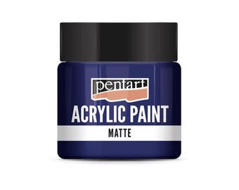 Dark Blue | Pentart Acrylic Paint Matte | 50ML | mixed media, scrapbooking, art journals, diy crafts