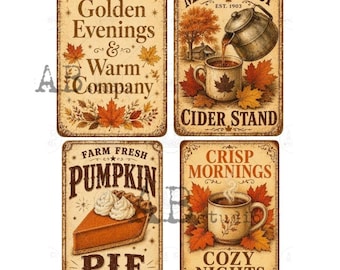 Fall Labels | AB Studios #1298| A4 |  Crafts, scrapbooking, art journals, mixed media