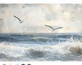 Echoes On The Water  | Tissue Paper 19.5" x 30" | Redesign with Prima| DIY Furniture Arts Crafts