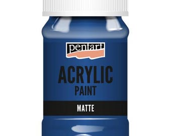 Blue | Pentart Acrylic Paint Matte | 100ML | mixed media, scrapbooking, art journals, diy crafts
