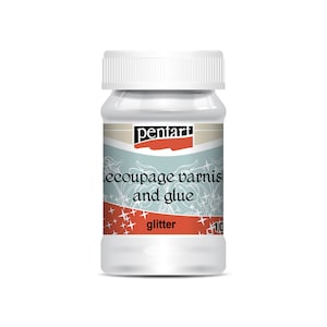 Pentart Decoupage Varnish & Glue for GLITTER 100ML  - mixed media, scrapbooking, art journals