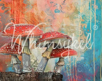 Magicshroom | Whimsykel Designs |  21" x 29" | 18 lb Tissue