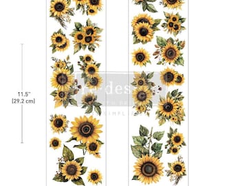 Sun Drenched Harvest | Luxe transfer|Redesign with Prima 3.25" x 11.5" - 2 sheets - Furniture Decor - DIY - Crafts - Rub On