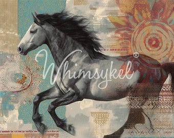 Unbridled Echoes |  NEW | Whimsykel Designs |  21" x 29" | 18 lb Tissue