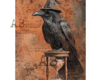 Black Crow  | AB Studios #1325 | A4 |  Crafts, scrapbooking, art journals, mixed media