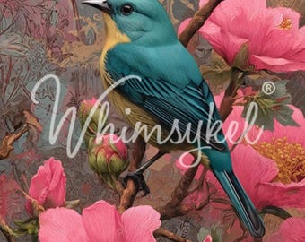 Songbird Blooms | Whimsykel Designs |  21" x 29" | 18 lb Tissue