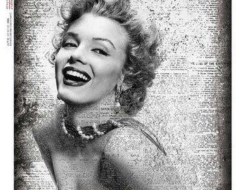 Marilyn Monroe NEW 2023 - Decoupage Queen 0031 - A4 - Decoupage Paper for DIY, Crafts, scrapbooking, art journals, mixed media