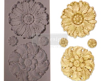 NEW '23 Engraved Medallions by Kacha - Redesign with Prima Mould - Silicone Decor - Multi-media mould furniture decor