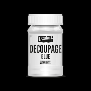 May include: A white bottle of Pentart Decoupage Glue, labeled "Ultra Matte".